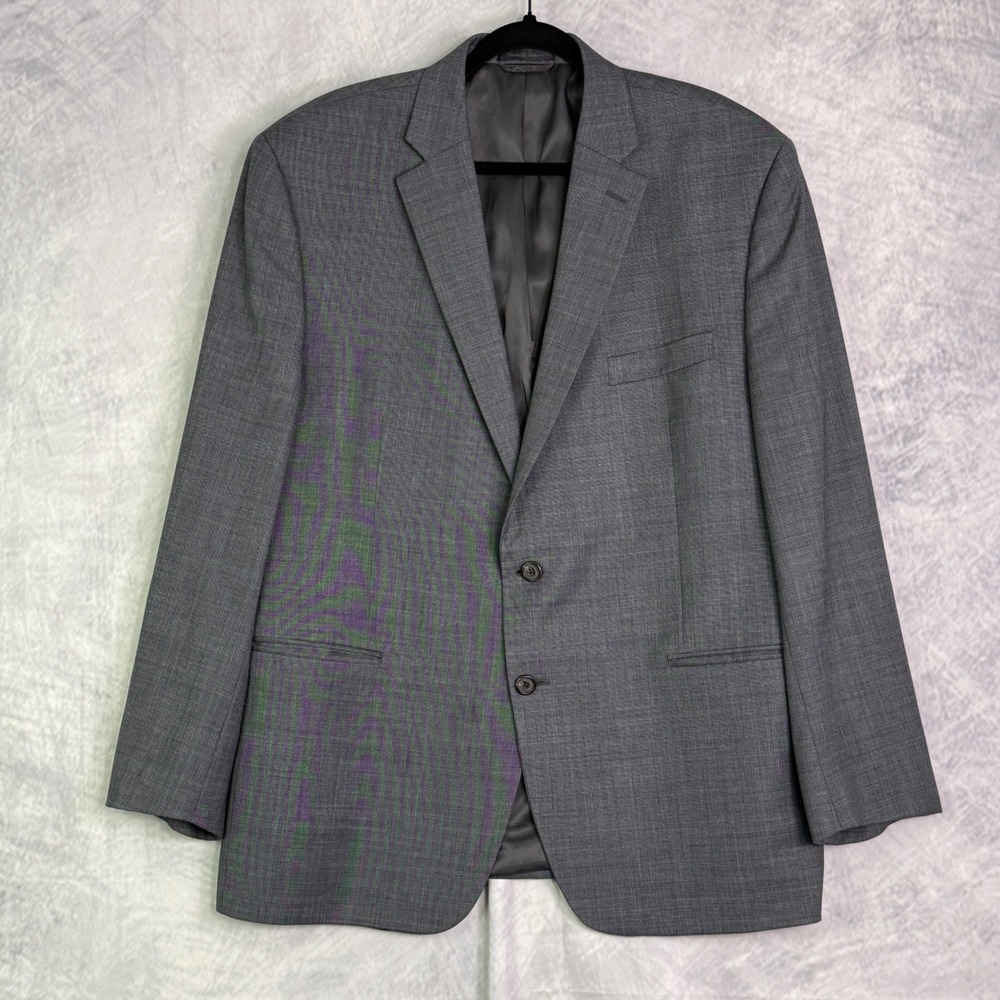 Lauren Ralph Lauren Men's Gray Wool Suit‎ Jacket Blazer Size 46R FLAW